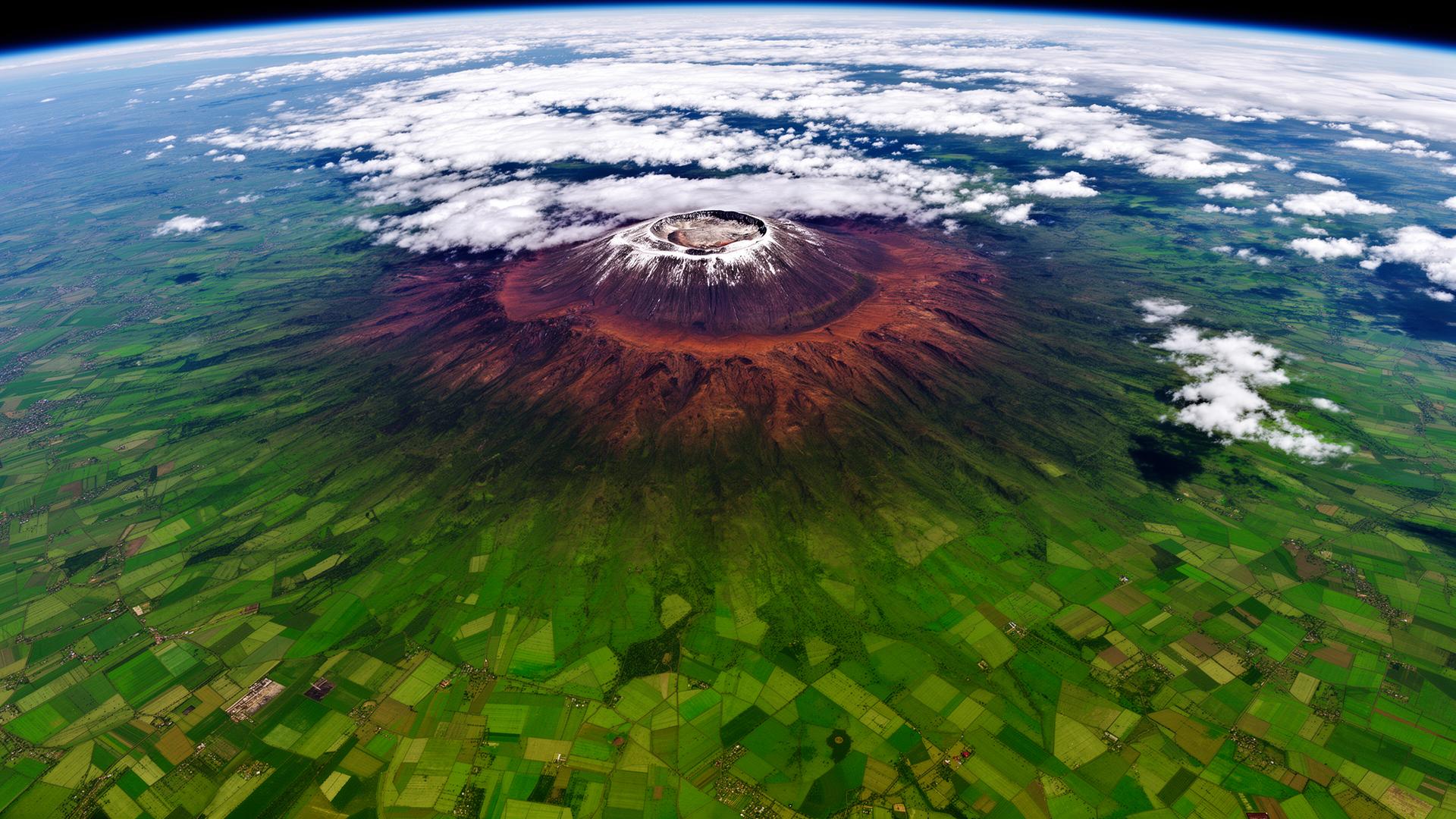 Earth observation imagery of Mount Kenya