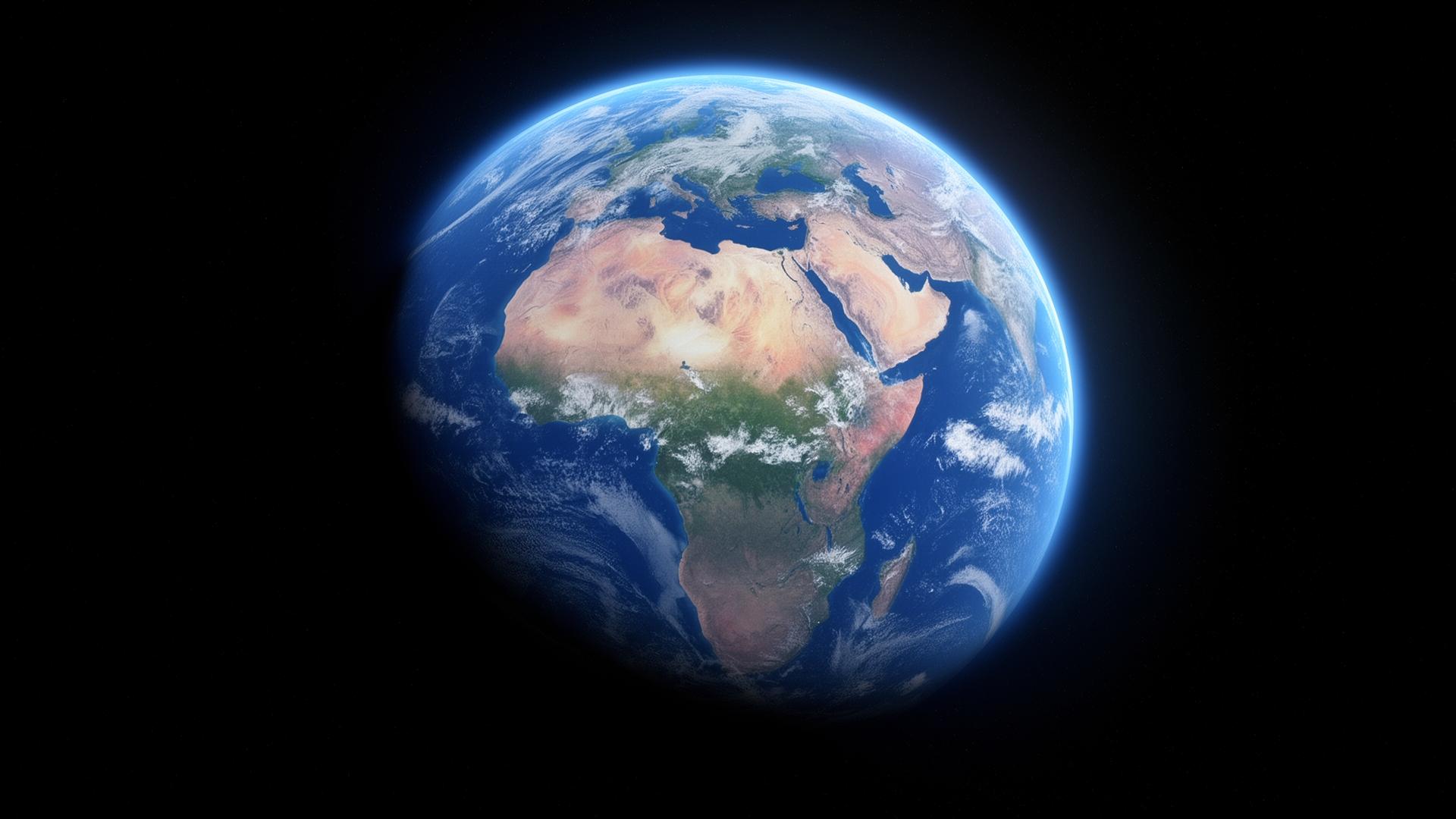 Earth from space showing Africa