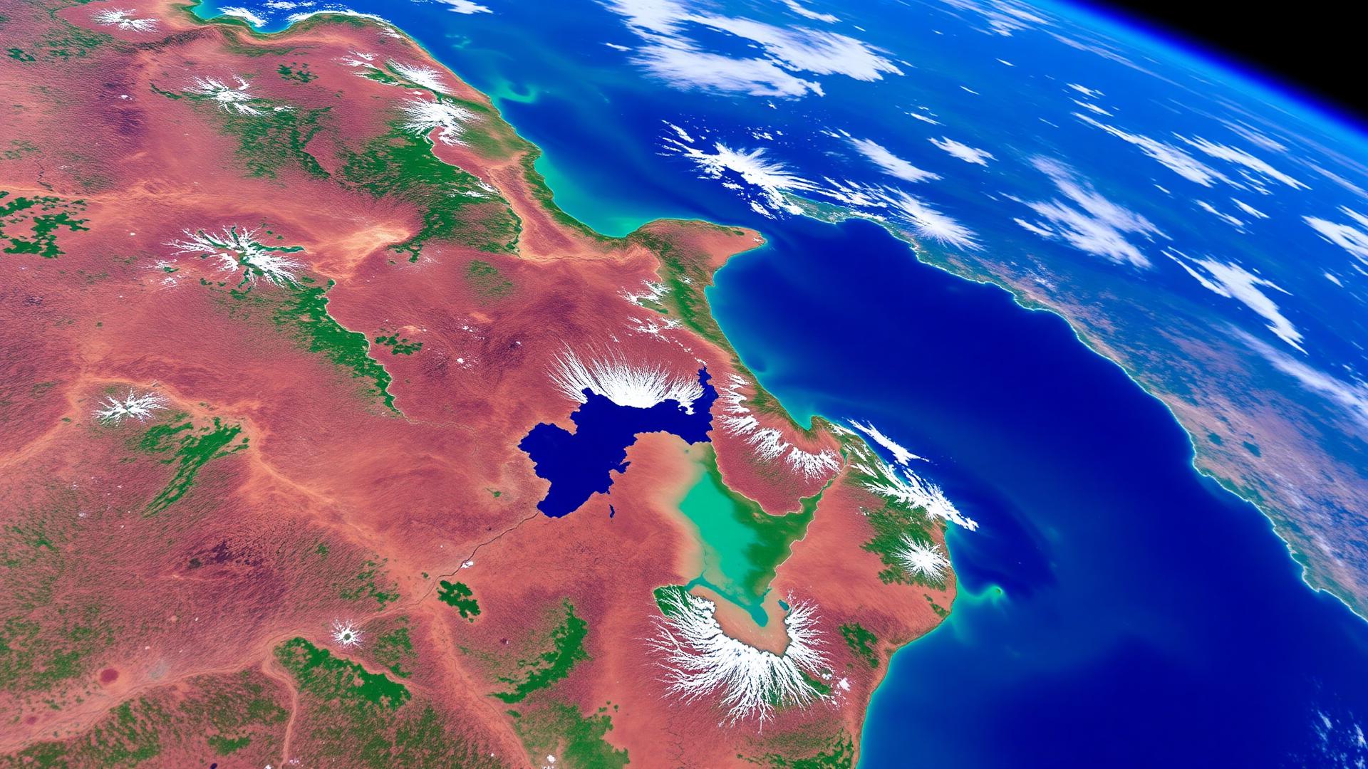 Kenya from orbit