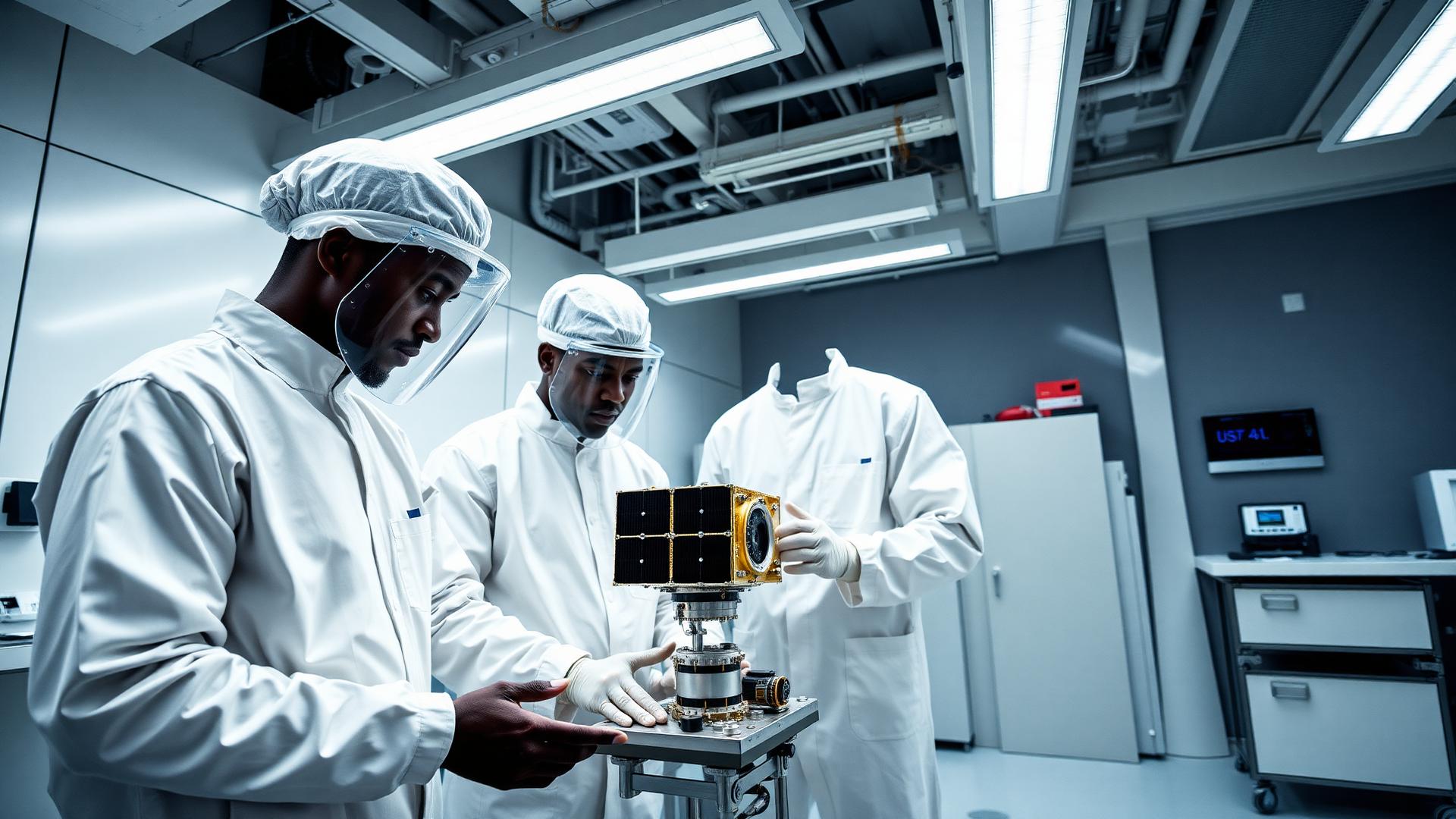 Engineers working on Taifa-1